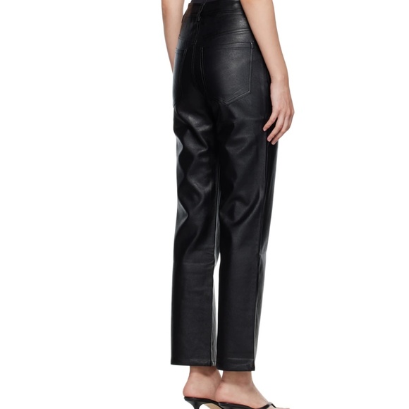 Miaou Black Straight Leg Faux-Leather Pants size 3X - Picture 3 of 9